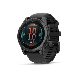 Garmin fÄnix E - slate grey steel - sport watch with band - black - 16 GB
